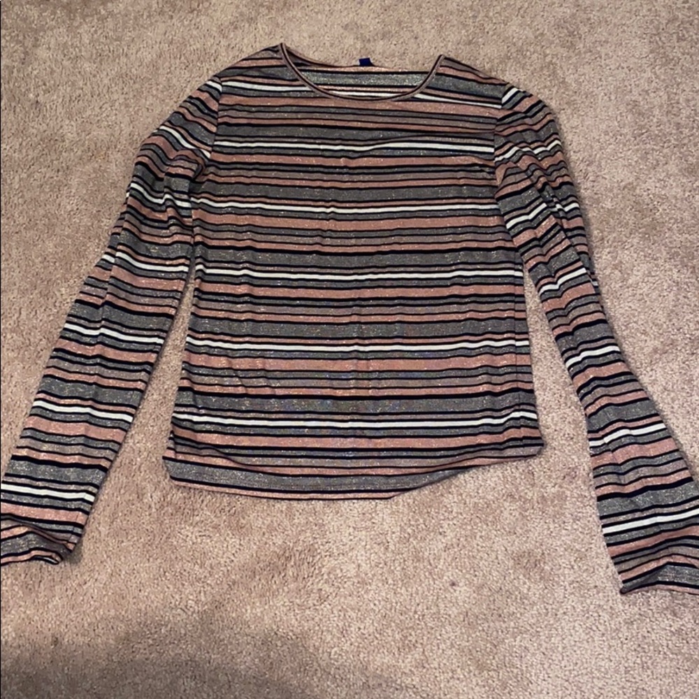 Silver and pink long sleeve shirt